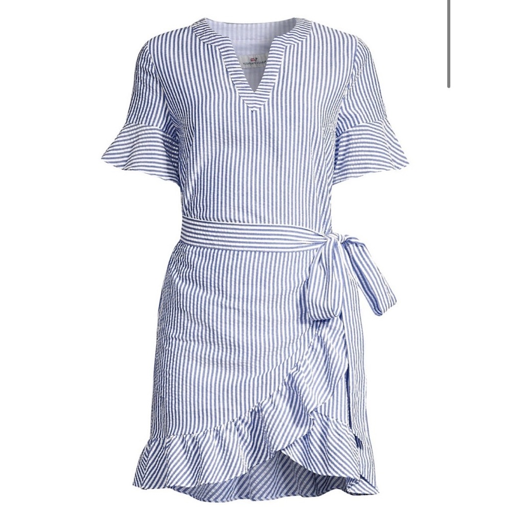 Vineyard Vines: Stripe Seersucker Wrap Dress
